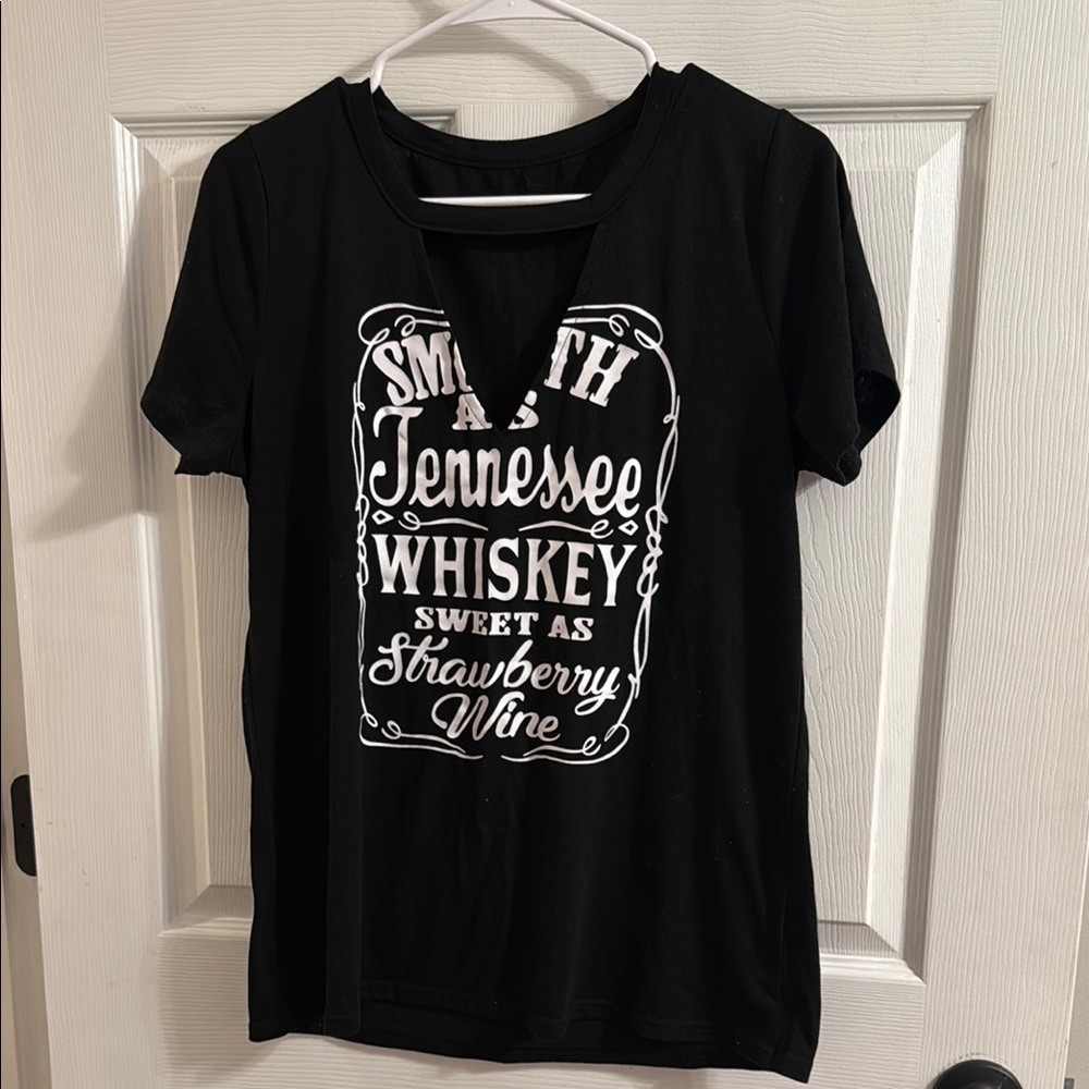 Black Tennessee Whiskey Graphic V-Neck Tee